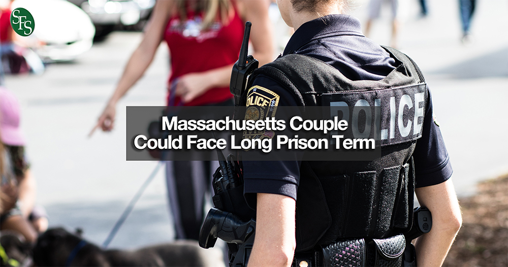 Massachusetts Couple Could Face Long Prison Term, police, force, standing, watching, street