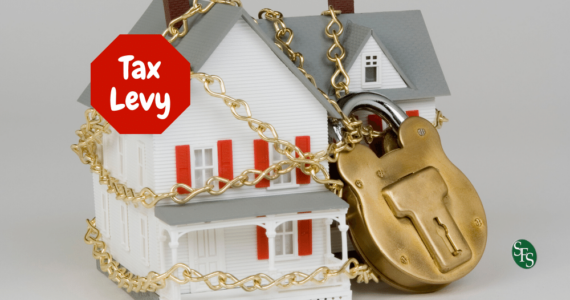 How to stop an IRS Levy - image of house with chain and padlock - tax levy - SFS Tax Problem Solutions