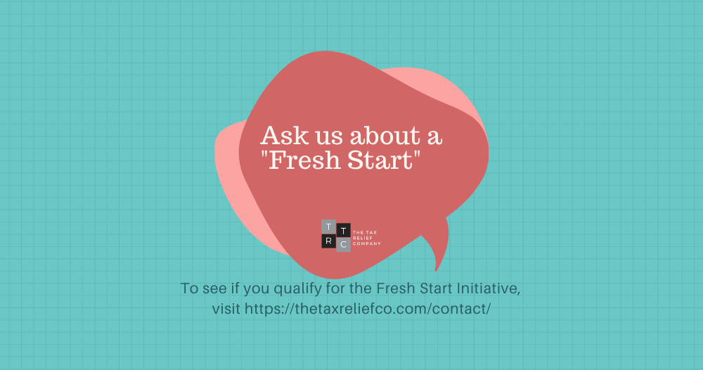 Ask us about the Fresh Start Initiative inside a text bubble